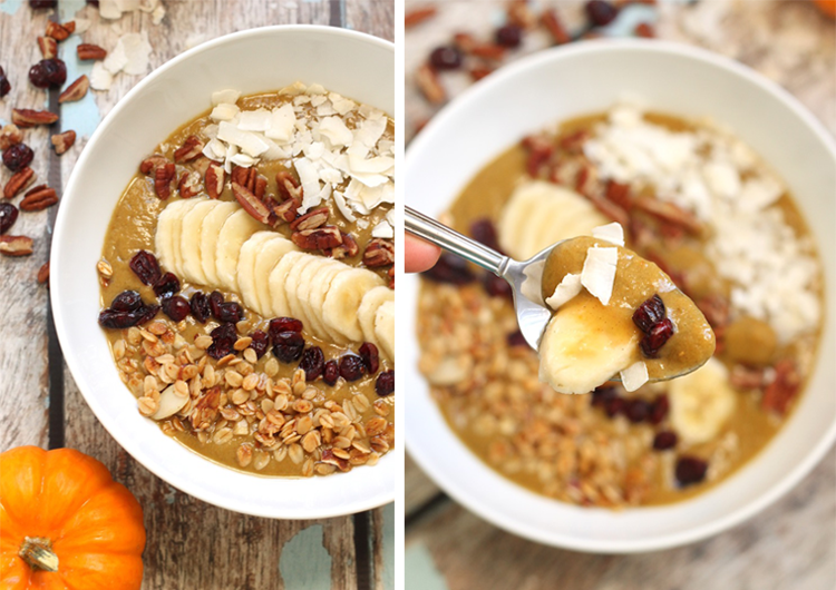 Pumpkin Pie Smoothie Bowl | Hummusapien